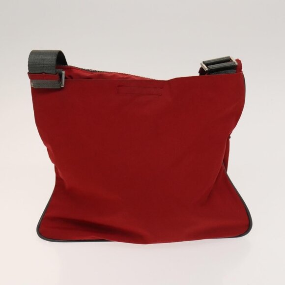 PRADA Sports Shoulder Bag Nylon 2Set Red Beige Silver Auth ti3215 - Picture 3 of 16